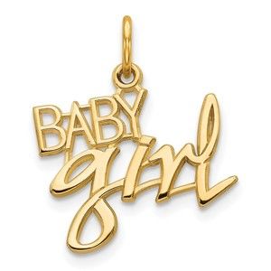Million Charms 10k Yellow Gold BABY GIRL Charm